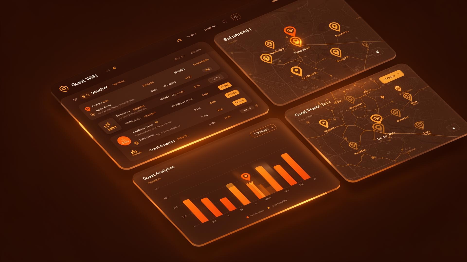 Netvivo Dashboard – Gäste-WLAN Management Übersicht